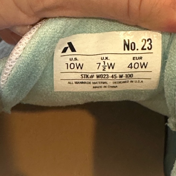 Anodyne No. 23 White with Aqua Shoes Sz 10W - Picture 8 of 8